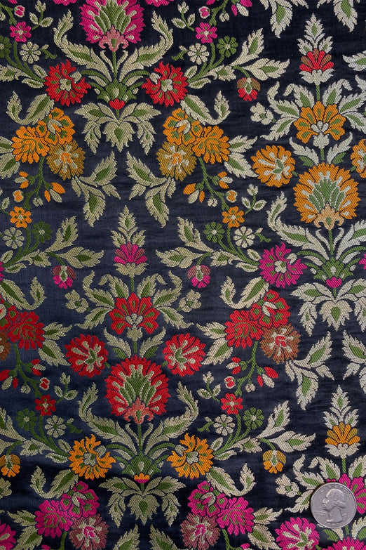 Multicolor Silk Brocade JV-1610 Fabric