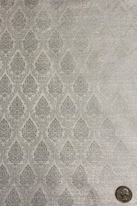 White Silk Brocade JV-1612 Fabric