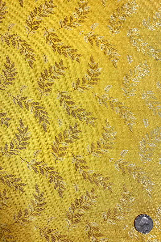 Yellow Gold Silk Brocade JV-1619 Fabric