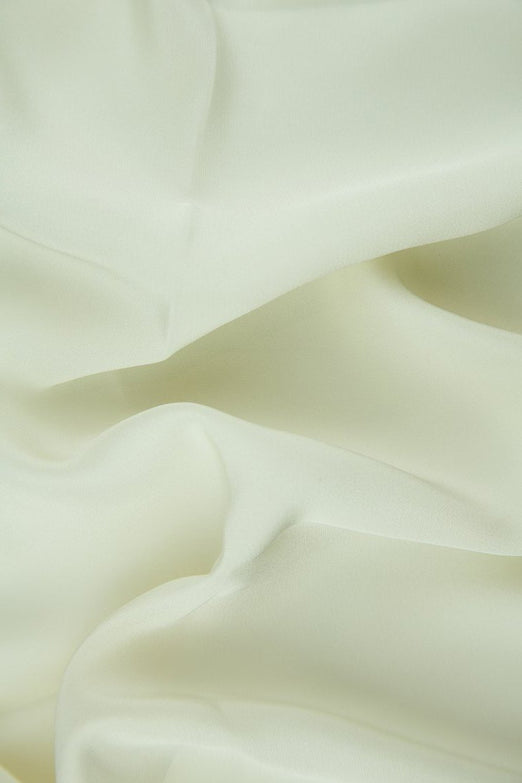 Whisper White Silk 4-Ply Crepe Fabric