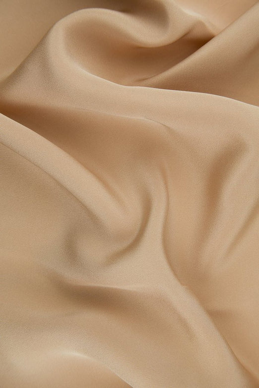 Toasted Almond Silk 4-Ply Crepe Fabric