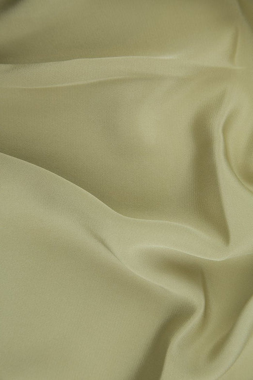 Khaki Silk 4-Ply Crepe Fabric