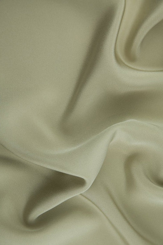 Light Taupe Silk 4-Ply Crepe Fabric