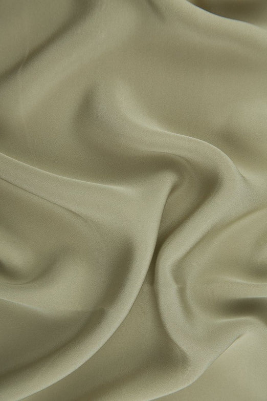 Beige Taupe Silk 4-Ply Crepe Fabric