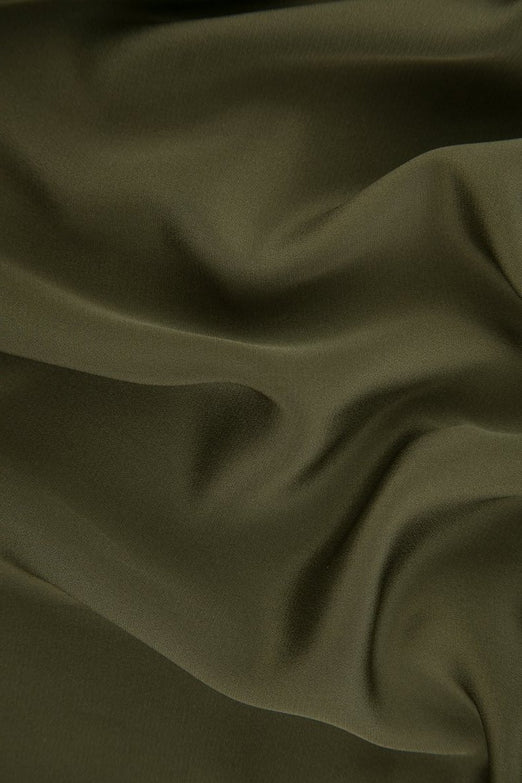 Dark Earth Silk 4-Ply Crepe Fabric