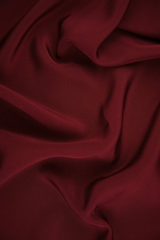 Reddish Brown Silk 4-Ply Crepe Fabric
