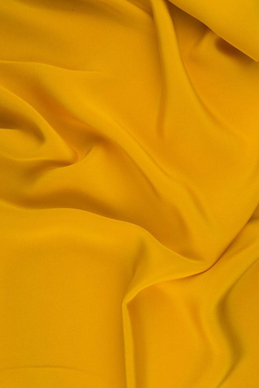 Saffron Silk 4-Ply Crepe Fabric