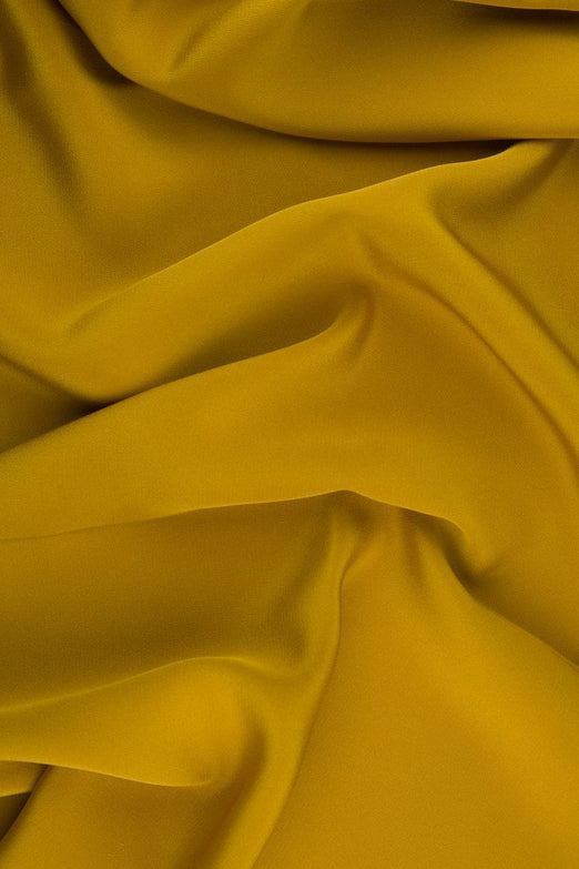 Golden Brown Silk 4-Ply Crepe Fabric