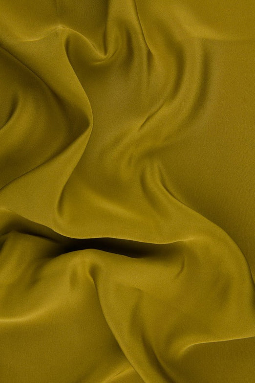 Mustard Gold Silk 4-Ply Crepe Fabric
