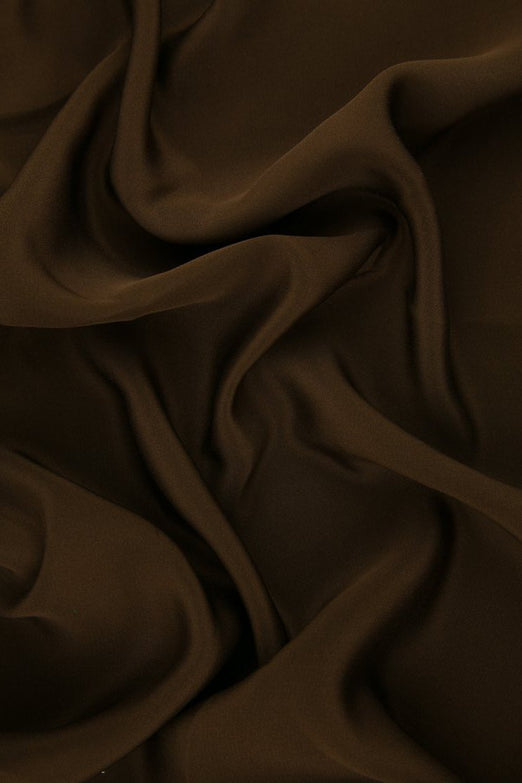 Copper Brown Silk 4-Ply Crepe Fabric