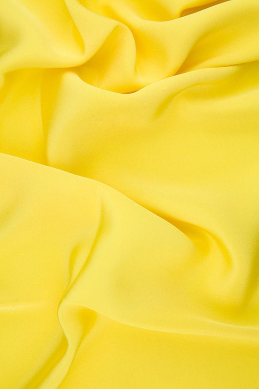 Primrose Yellow Silk 4-Ply Crepe Fabric