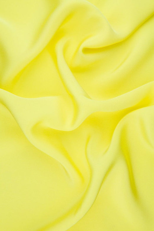 Light Yellow Silk 4-Ply Crepe Fabric