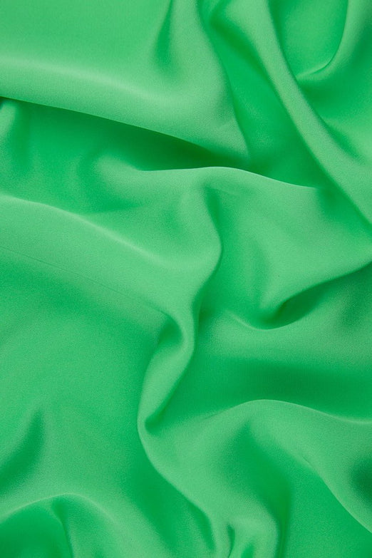 Spring Green Silk 4-Ply Crepe Fabric
