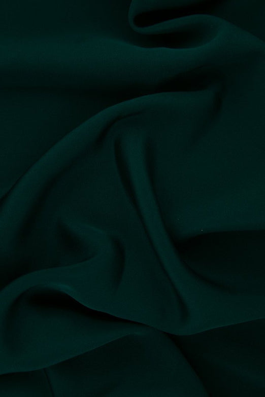 Jungle Green Silk 4-Ply Crepe Fabric