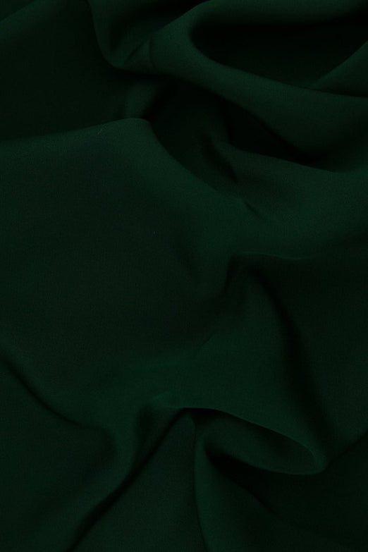 Forest Green Silk 4-Ply Crepe Fabric