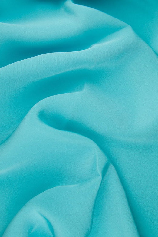 Angel Blue Silk 4-Ply Crepe Fabric