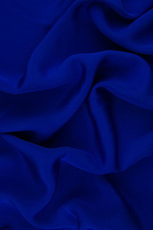 Imperial Blue Silk 4-Ply Crepe Fabric