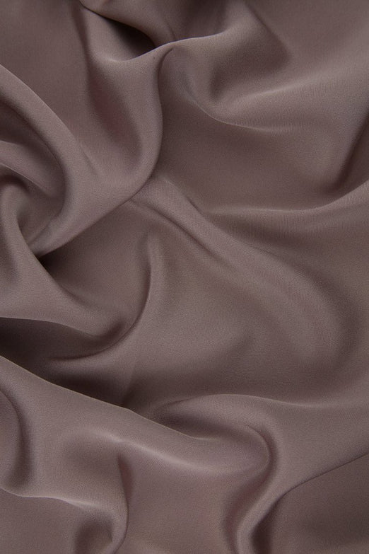 Mauve Taupe Silk 4-Ply Crepe Fabric