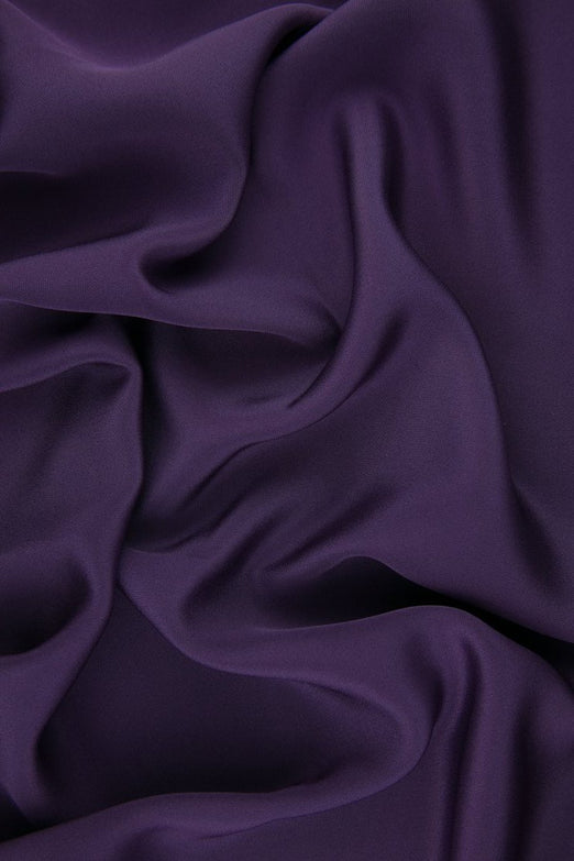 Plum Silk 4-Ply Crepe Fabric
