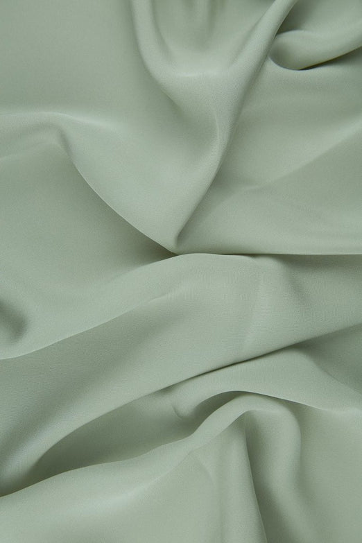Vaporous Gray Silk 4-Ply Crepe Fabric