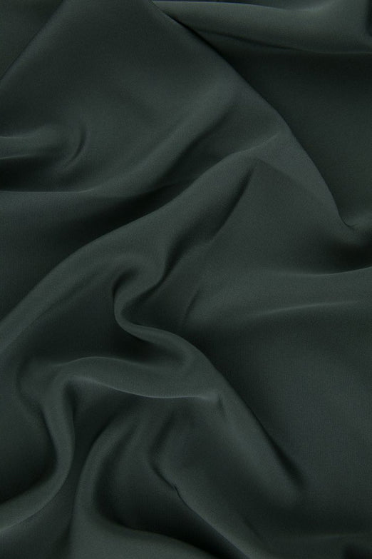 Charcoal Silk 4-Ply Crepe Fabric