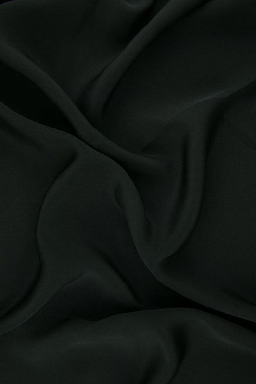 Anthracite Silk 4-Ply Crepe Fabric