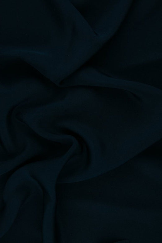 Dark Navy Silk 4-Ply Crepe Fabric