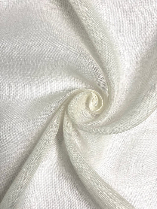Natural White Bridal Linen Fabric