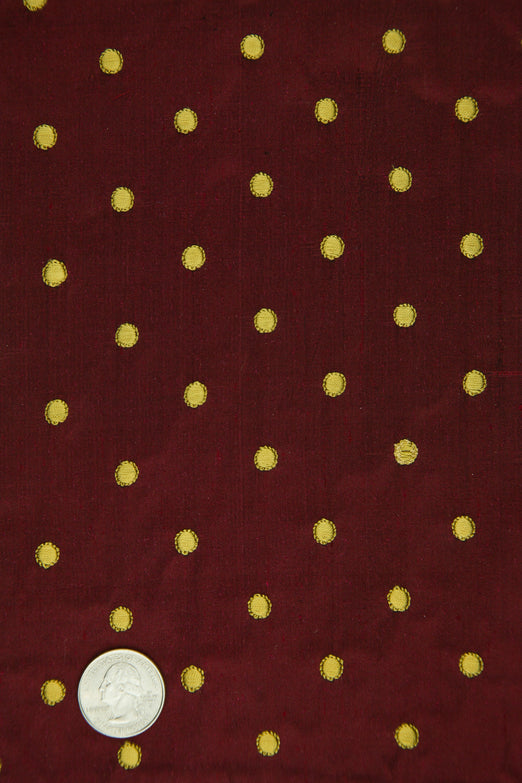 Embroidered Dupioni Silk MED-024-6B Fabric