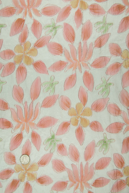 Embroidered Dupioni Silk MED-053/6 Fabric