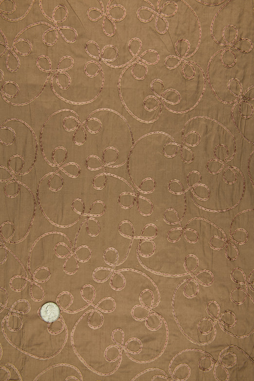 Embroidered Dupioni Silk MED-074/2 Fabric
