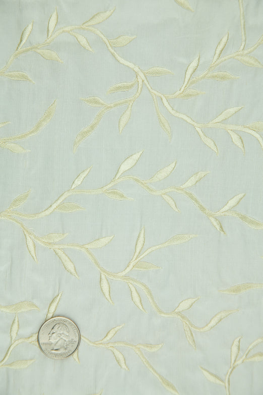 Embroidered Dupioni Silk MED-086-7 Fabric