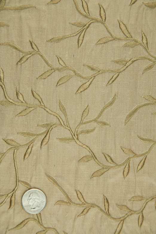 Embroidered Dupioni Silk MED-086-13 Fabric