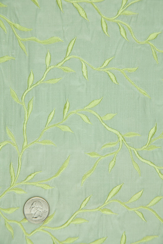Embroidered Dupioni Silk MED-086-14 Fabric