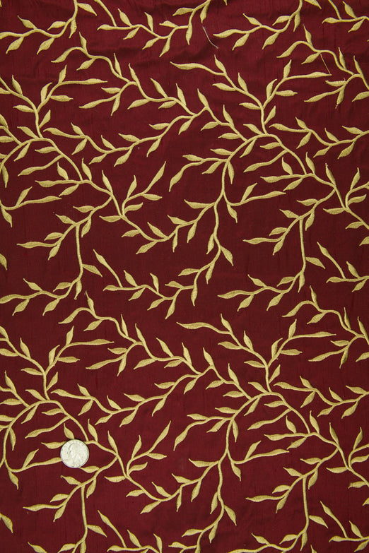 Embroidered Dupioni Silk MED-086/28 Fabric