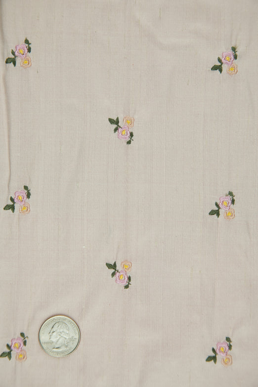 Embroidered Dupioni Silk MED-096-14 Fabric