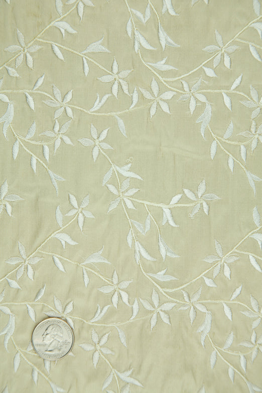 Embroidered Dupioni Silk MED-100/1 Fabric
