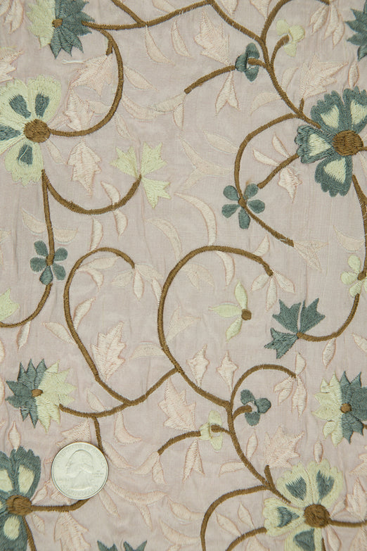 Embroidered Dupioni Silk MED-110/1 Fabric