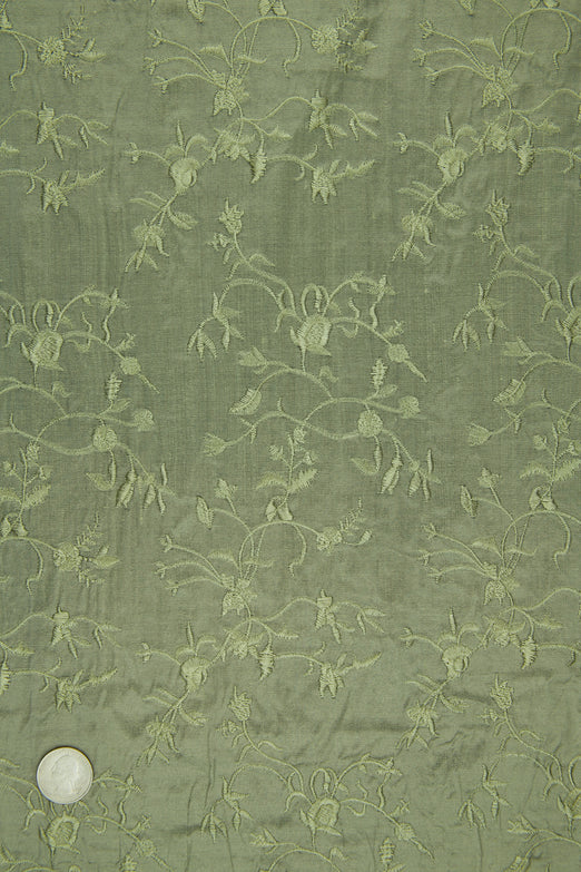 Embroidered Dupioni Silk MED-117/4 Fabric