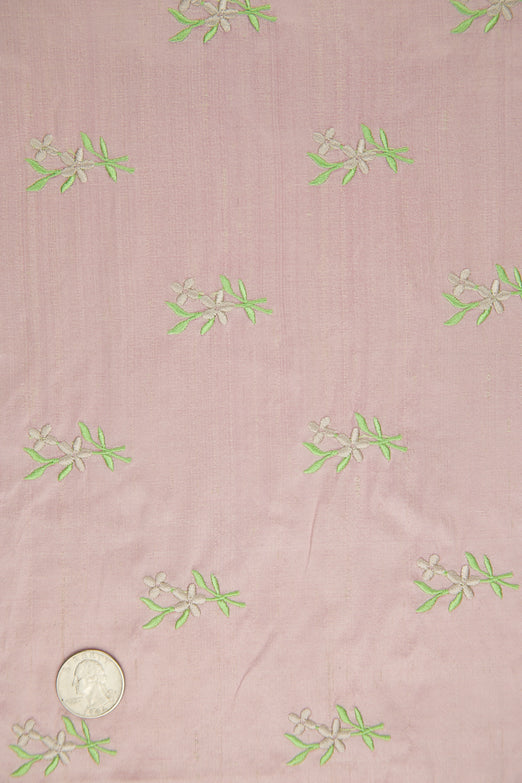 Embroidered Dupioni Silk MED-125 Fabric