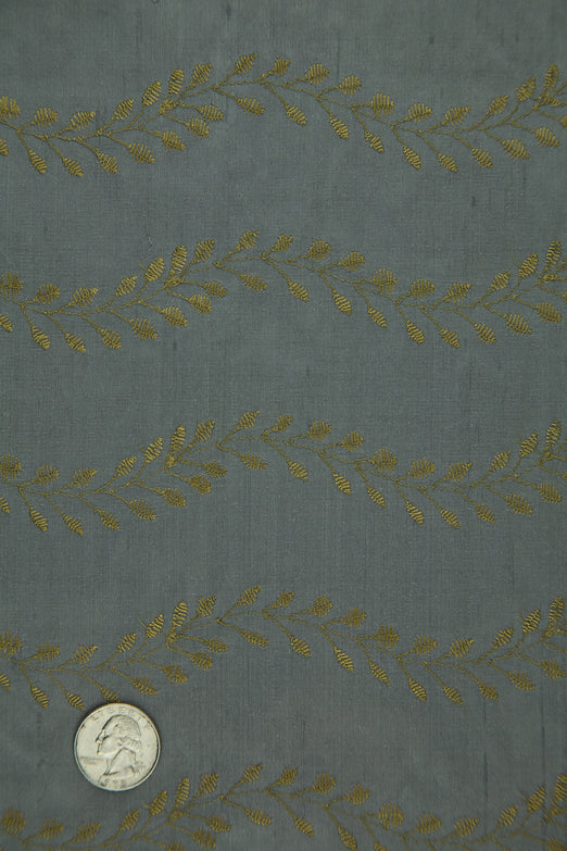 Embroidered Dupioni Silk MED-132/7 Fabric