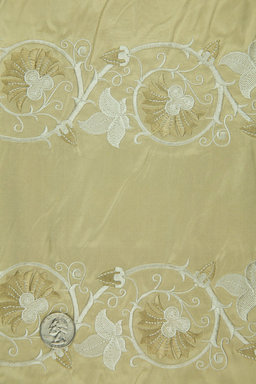 Embroidered Dupioni Silk MED-133/1 Fabric