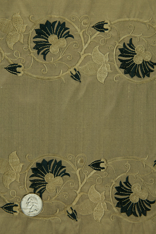 Embroidered Dupioni Silk MED-133/5 Fabric
