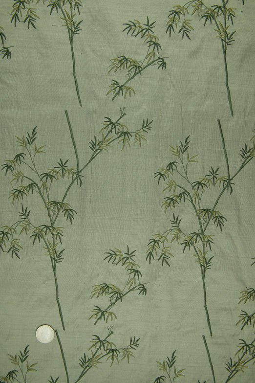 Embroidered Dupioni Silk MED-136/2 Fabric