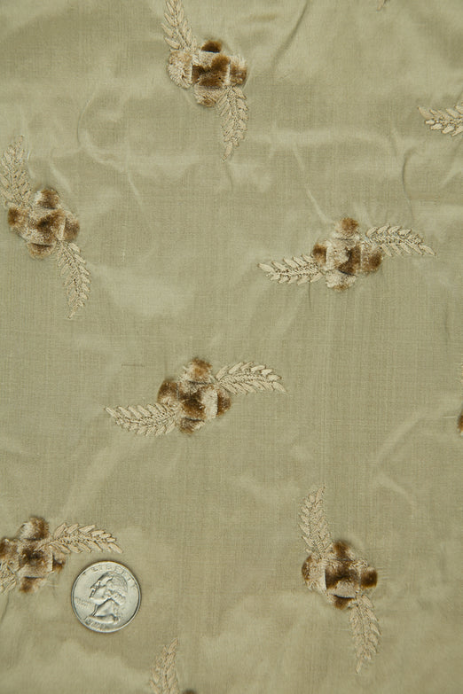 Embroidered Dupioni Silk MED-140/4 Fabric