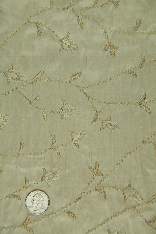 Embroidered Dupioni Silk MED-146/3 Fabric