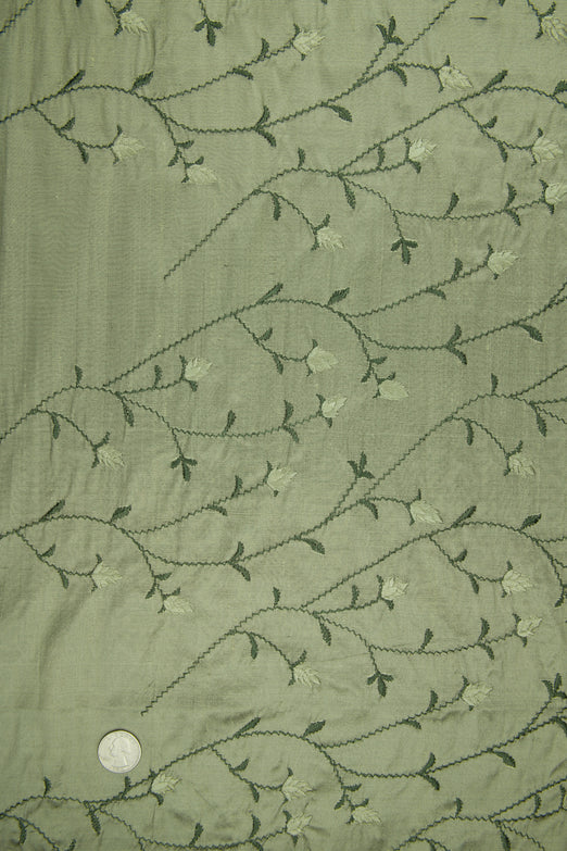 Embroidered Dupioni Silk MED-146/6 Fabric
