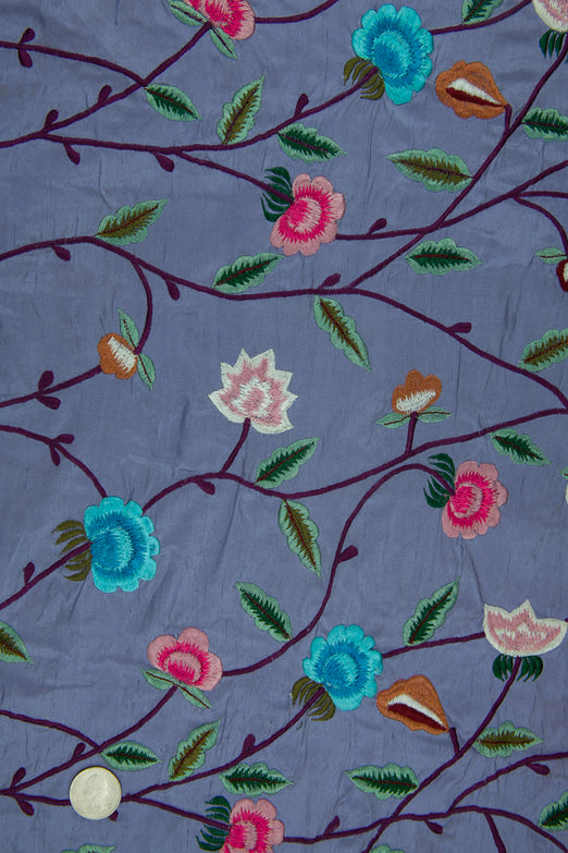 Embroidered Dupioni Silk MED-150/1 Fabric