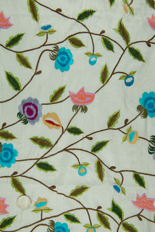 Embroidered Dupioni Silk MED-150/4 Fabric