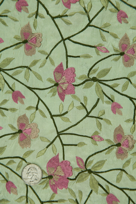 Embroidered Dupioni Silk MED-151/2 Fabric